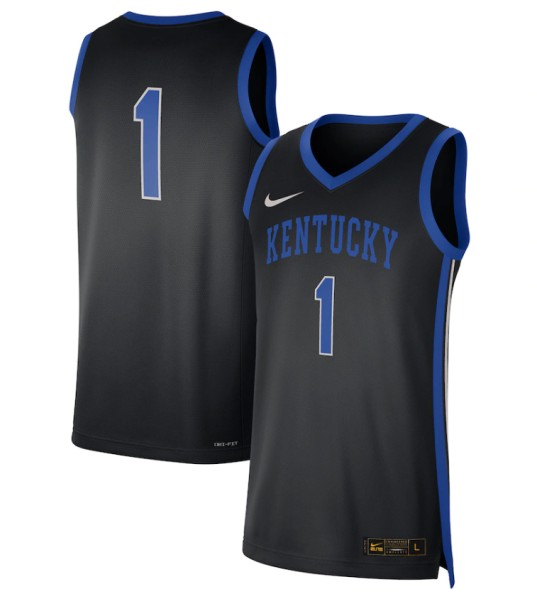 Kentucky Wildcats ACTIVE PLAYER Custom Black Stitched Basketball Jersey