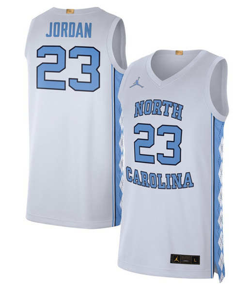 North Carolina Tar Heels #23 Michael Jordan White Stitched Jersey