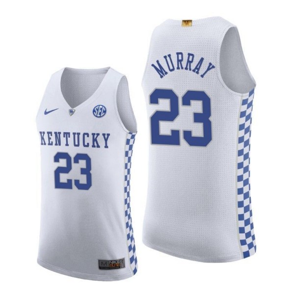 Kentucky Wildcats #23 Jamal Murray White Stitched Basketball Jersey