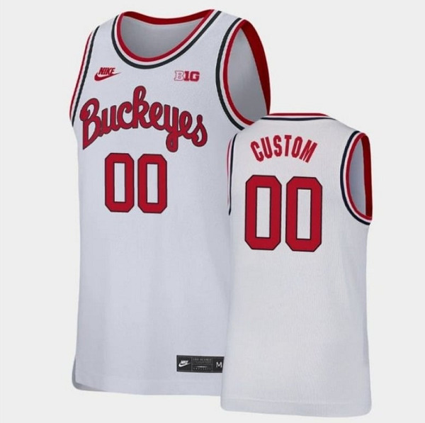 Ohio State Buckeyes Customized White Stitched NCAA Jersey