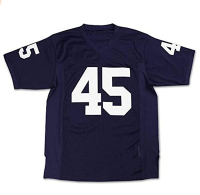 Fighting Irish #45 Rudy Ruettiger Navy Football Jersey