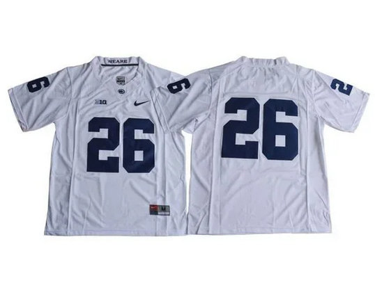 Penn State Nittany Lions #26 Saquon Barkley White Stitched Jersey