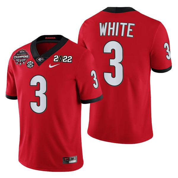 Georgia Bulldogs #3 Zamir White 2021/22 CFP National Champions Red College Football Stitched Jersey