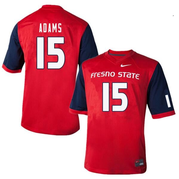 Fresno State Bulldogs #15 Davante Adams Red Football Stitched Jersey