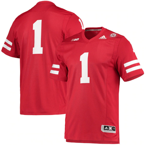 Cornhuskers ACTIVE PLAYER Custom Scarlet Stitched Football Jersey