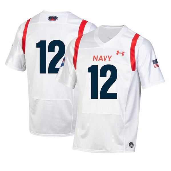 Navy Midshipmen #12 White 2022 Special Games Stitched Football Jersey