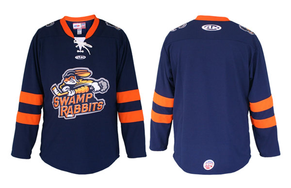 Greenville Swamp Rabbits Navy Stitched Jersey