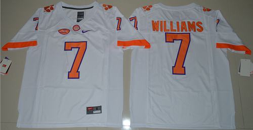 Tigers #7 Mike Williams White Limited Stitched NCAA Jersey