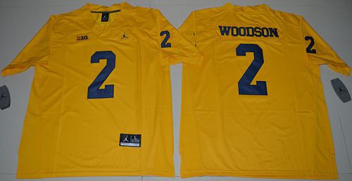 Wolverines #2 Charles Woodson Gold Jordan Brand Limited Stitched NCAA Jersey