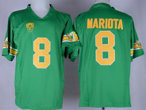 Ducks #8 Marcus Mariota Green 1994 Throwback Stitched NCAA Jersey