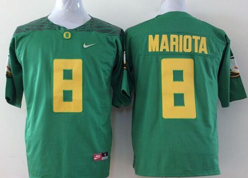 Ducks #8 Marcus Mariota Green Diamond Quest Stitched NCAA Jersey - Click Image to Close