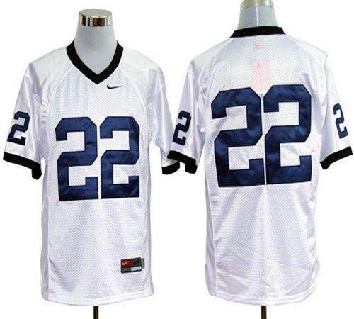 Nittany Lions #22 White Stitched NCAA Jersey - Click Image to Close