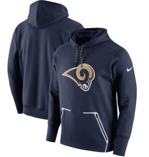 Men's Nike Los Angeles Rams Navy Champ Drive Vapor Speed Pullover Hoodie