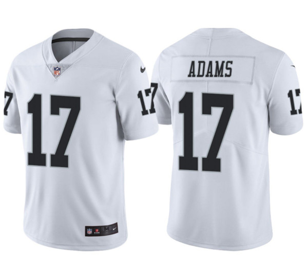 Men's Las Vegas Raiders #17 Davante Adams White Vapor Limited Stitched Jersey