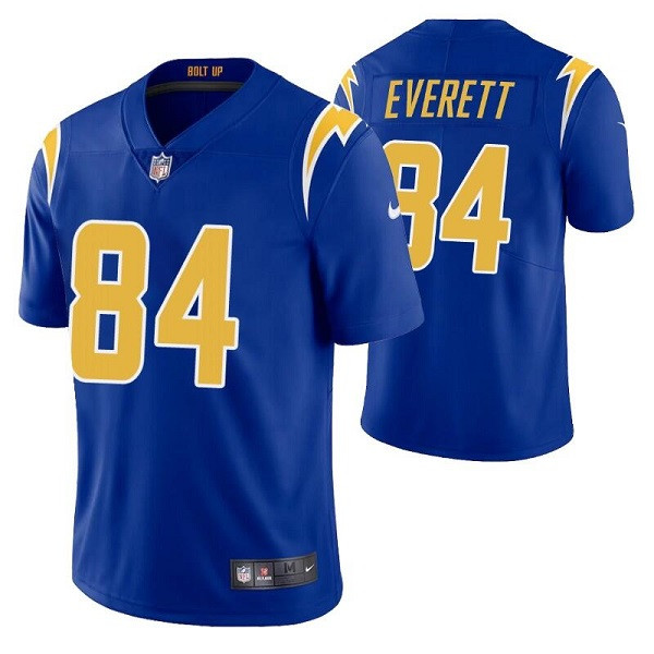 Men's Los Angeles Chargers #84 Gerald Everett Royal Vapor Untouchable Limited Stitched Jersey