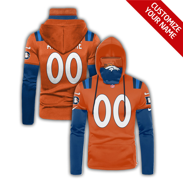 Men's Denver Broncos Customize Stitched Hoodies Mask 2020