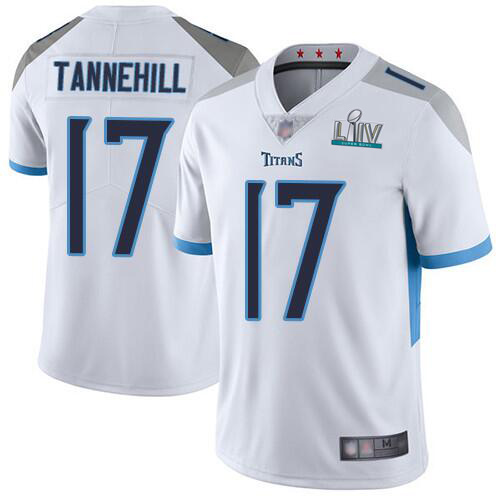 Men's Tennessee Titans #17 Ryan Tannehill Super Bowl LIV White Vapor Untouchable Limited Stitched NFL Jersey