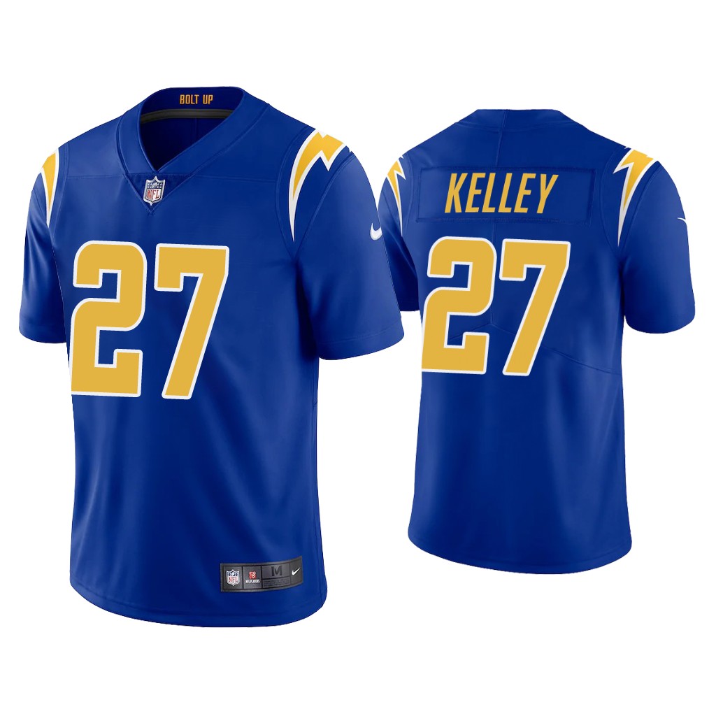 Men's Los Angeles Chargers #27 Joshua Kelley 2020 Royal Vapor Untouchable Limited Stitched Jersey - Click Image to Close