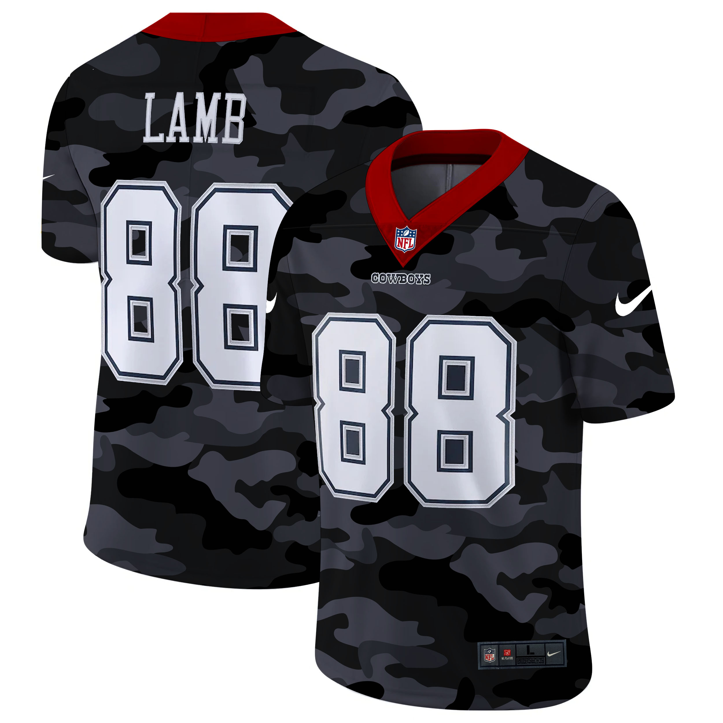 Men's Dallas Cowboys #88 CeeDee Lamb 2020 Camo Limited Stitched NFL Jersey