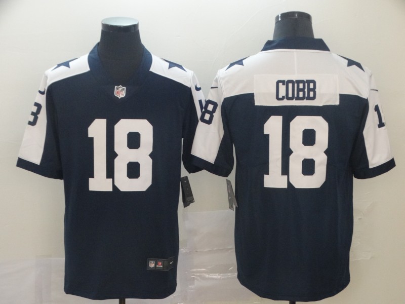 Men's Dallas Cowboys #18 Randall Cobb Navy Vapor Untouchable Limited Stitched NFL Jersey