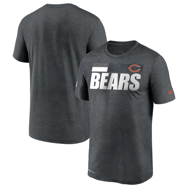 Chicago Bears 2020 Grey Sideline Impact Legend Performance NFL T-Shirt (All Size)