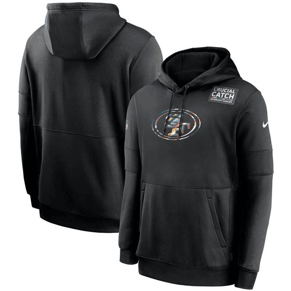 Men's San Francisco 49ers 2020 Crucial Catch Logo Black NFL Hoodie