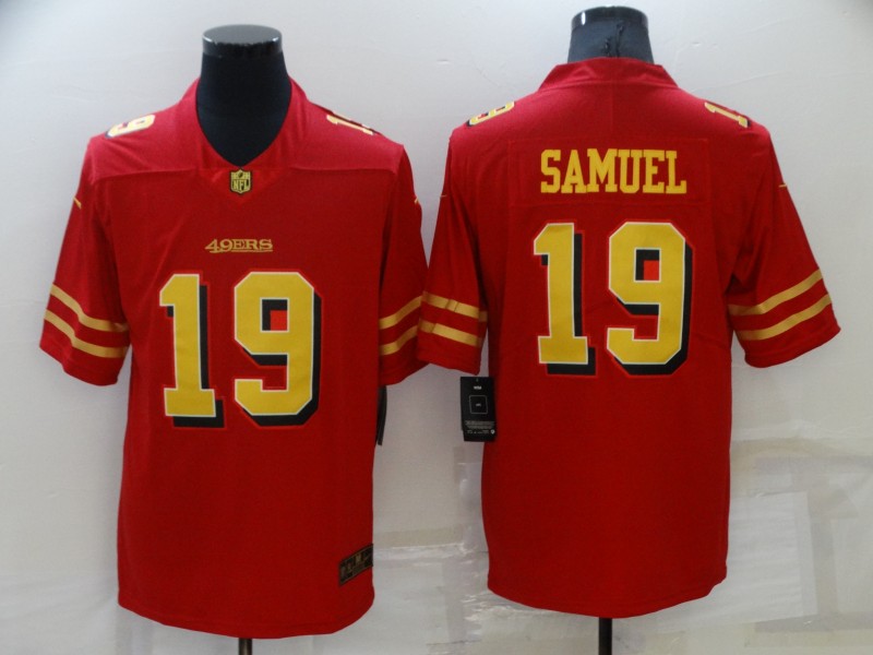 Men's San Francisco 49ers #19 Deebo Samuel Red Gold Vapor Untouchable Limited Stitched Jersey