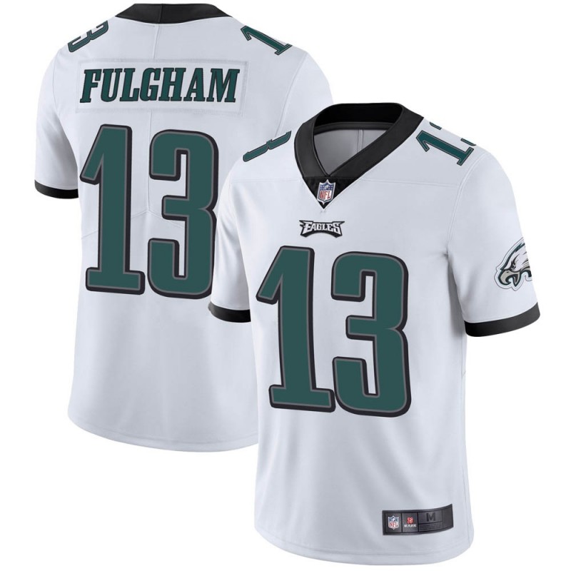 Men's Philadelphia Eagles #13 Travis Fulgham White Vapor Untouchable Limited Stitched NFL Jersey