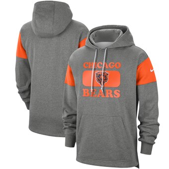 Men's Chicago Bears 2019 Grey Fan Gear Historic Pullover Hoodie.