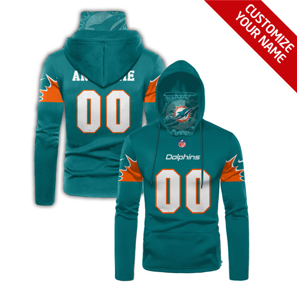 Men's Miami Dolphine Customize Hoodies Mask 2020 - Click Image to Close