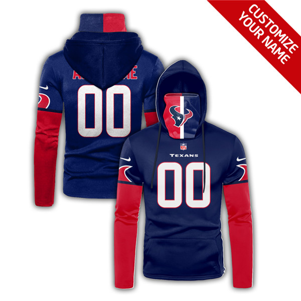 Men's Houston Texans Customize Hoodies Mask 2020 - Click Image to Close