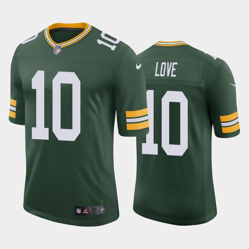 Men's Green Bay Packers #10 Jordan Love Green 2020 NFL Draft Vapor Untouchable Limited Stitched NFL Jersey - Click Image to Close