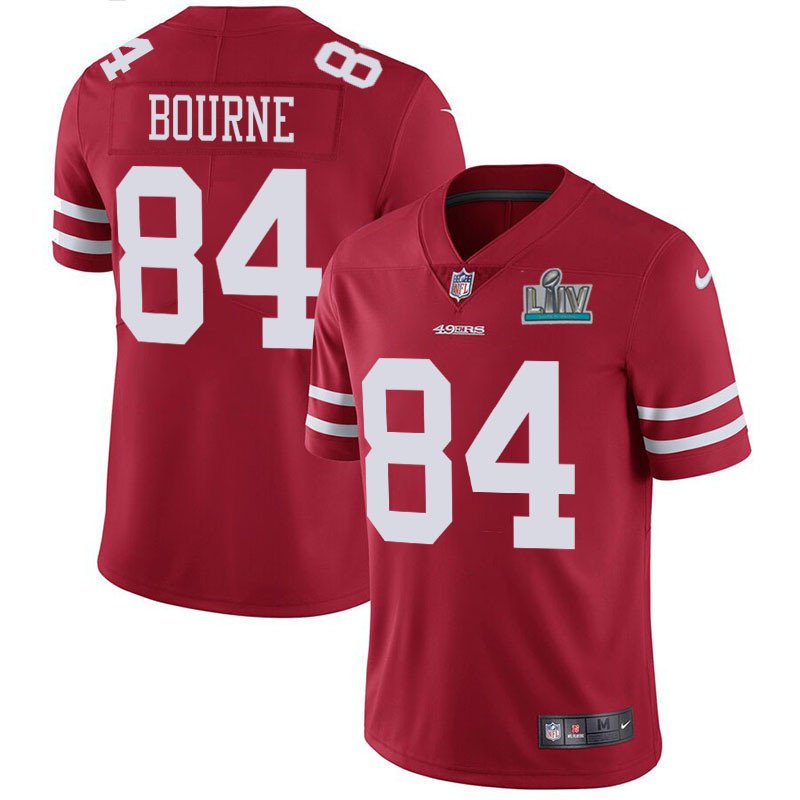 Men's San Francisco 49ers #84 Kendrick Bourne Red Super Bowl LIV Vapor Untouchable Limited Stitched NFL Jersey