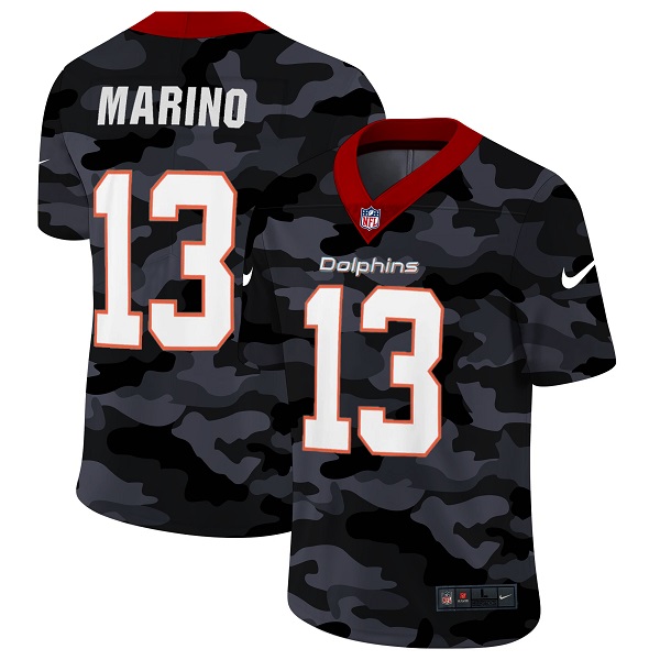 Men's Miami Dolphins #13 Dan Marino 2020 Camo Limited Stitched NFL Jersey