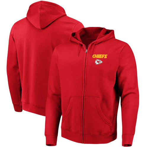 Men's Kansas City Chiefs NFL Red Pro Line by Fanatics Branded Lockup Full-Zip Hoodie