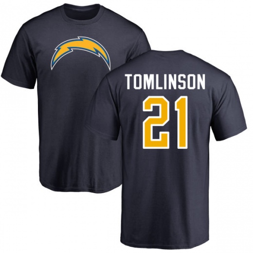 Chargers #21 LaDainian Tomlinson Navy T-Shirt (All Size)