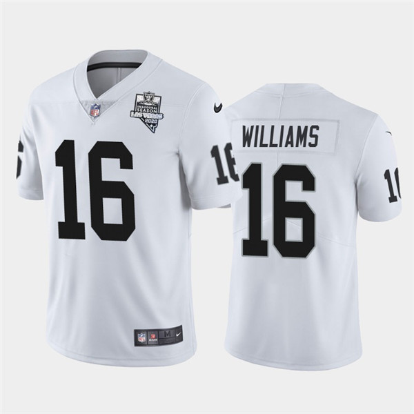 Men's Oakland Raiders White #16 Tyrell Williams 2020 Inaugural Season Vapor Limited Stitched NFL Jersey