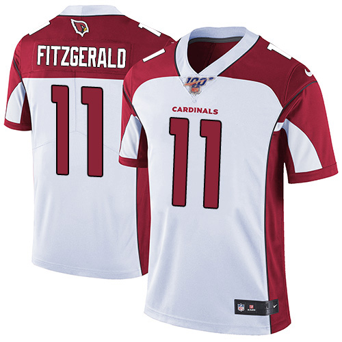 Men's Arizona Cardinals #11 Larry Fitzgerald White 2019 100th Season Vapor Untouchable Limited Stitched NFL Jersey