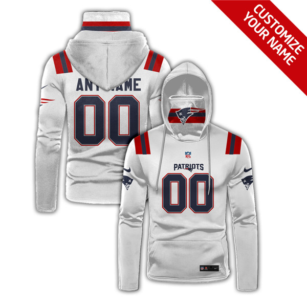 Men's New England Patriots Customize Hoodies Mask 2020