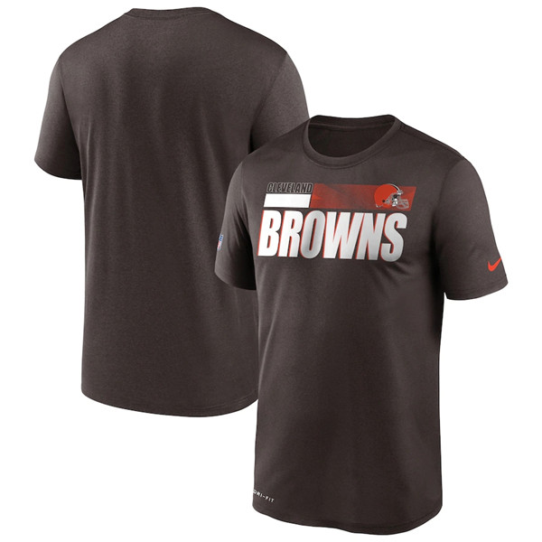 Cleveland Browns 2020 Brown Sideline Impact Legend Performance NFL T-Shirt (All Size)