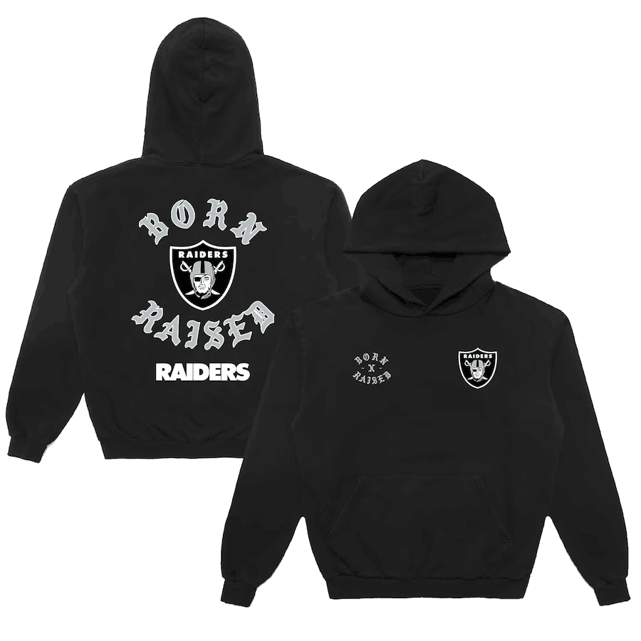 Men's Las Vegas Raiders Born X Raised BlackPullover Hoodie