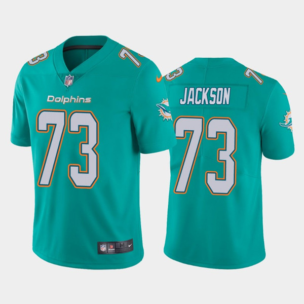 Men's Miami Dolphins #73 Austin Jackson 2020 Aqua Vapor Limited Stitched NFL Jersey - Click Image to Close