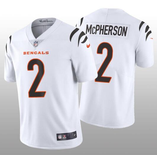 Men's Cincinnati Bengals #2 Evan McPherson White Vapor Untouchable Limited Stitched Jersey