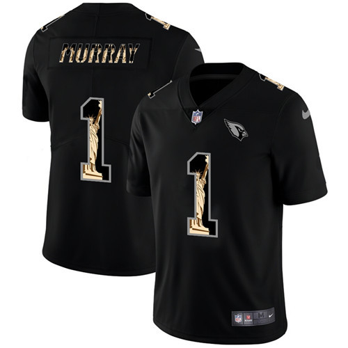 Men's Arizona Cardinals #1 Kyler Murray 2019 Black Statue Of Liberty Limited Stitched NFL Jersey