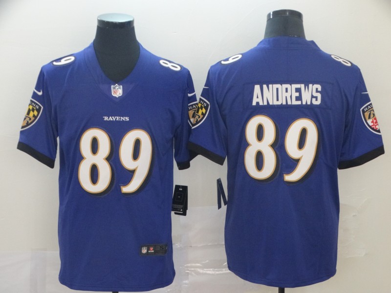 Men's Baltimore Ravens #89 Mark Andrews Blue Vapor Untouchable Limited NFL Jersey - Click Image to Close