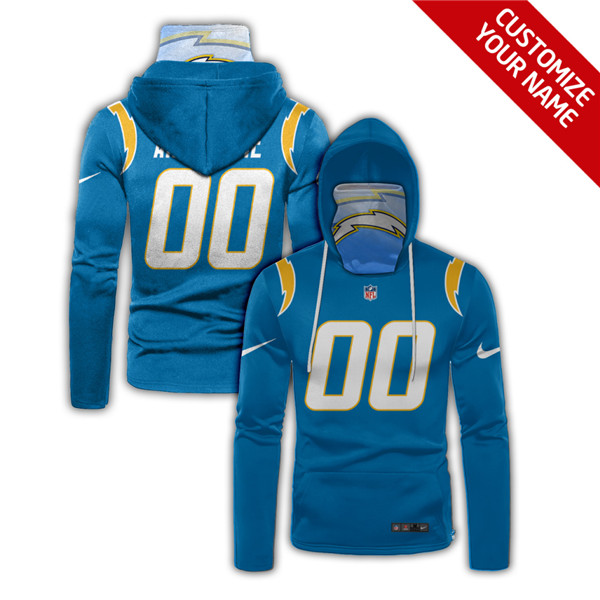 Men's Los Angeles Chargers Customize Stitched Hoodies Mask 2020