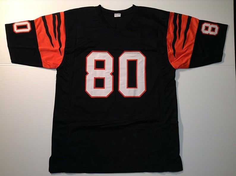 Men's Cincinnati Bengals #80 Cris Collinsworth Throwback Stitched Jersey