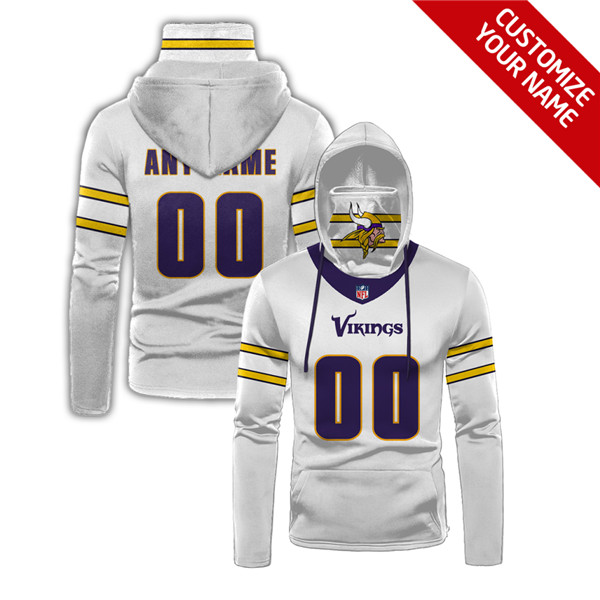 Men's Minnesota Vikings Customize Stitched Hoodies Mask 2020