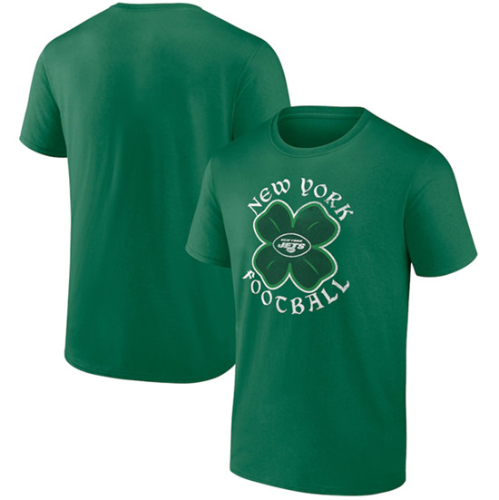 Men's New York Jets Kelly Green St. Patrick's Day Celtic T-Shirt