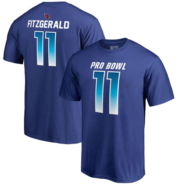 Cardinals Larry Fitzgerald AFC Pro Line 2018 NFL Pro Bowl Royal T-Shirt (All Size)